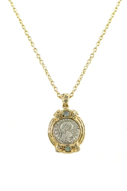 Gold Labradorite George II Necklace