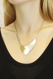 Brass and Silver Overlap Necklace