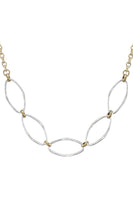 Hammered Oval Rings Necklace