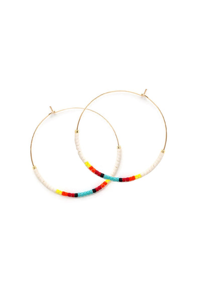 New Mexico Seed Bead Hoops