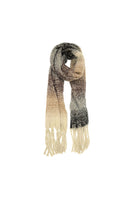 Neutral Speckled Ombre Fringe Scarf