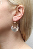 Ring with Hinged Crescent Earrings