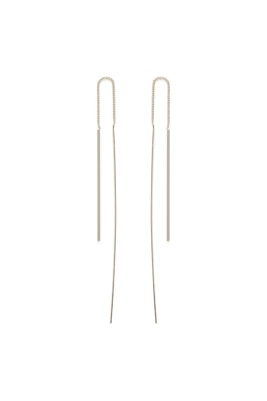 Silver Needle and Thread Earrings