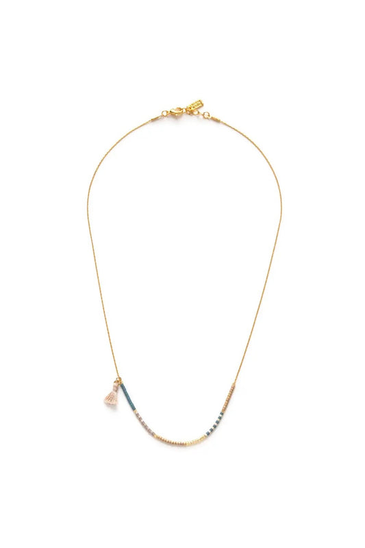 Sky Seed Bead Necklace
