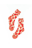 Strawberry Daisy Ruffle Sheer Socks