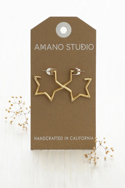 Star Hoop Earrings