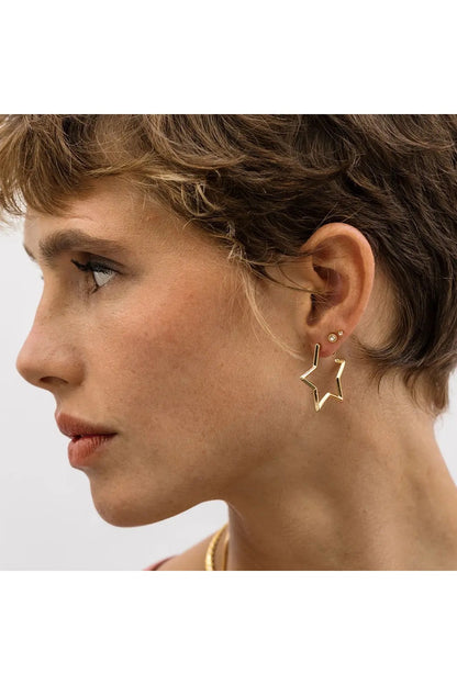 Star Hoop Earrings