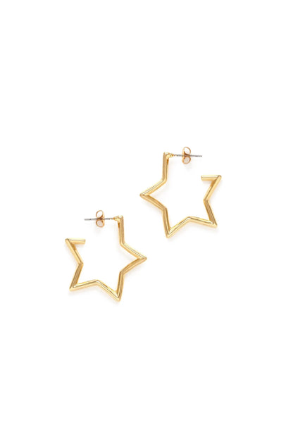 Star Hoop Earrings