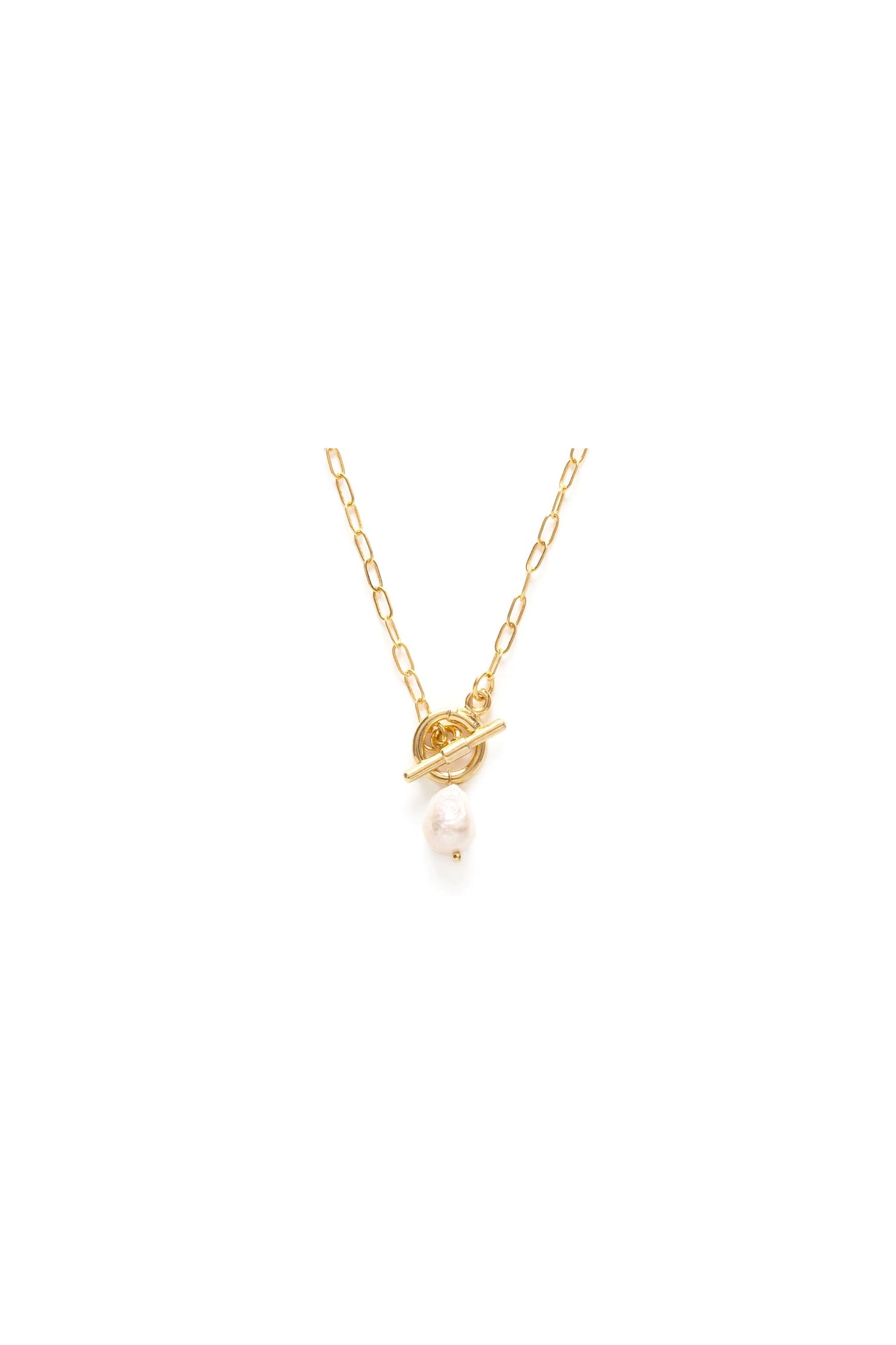 Toggle Clasp with Pearl Necklace
