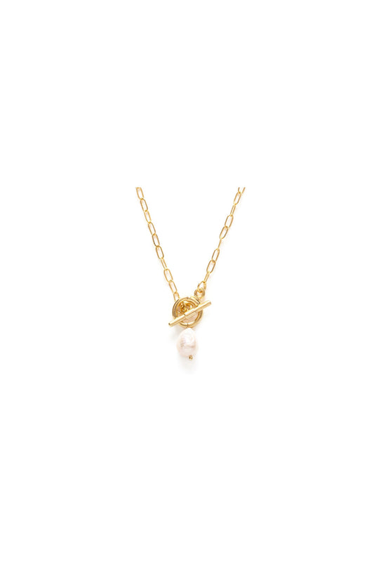 Toggle Clasp with Pearl Necklace