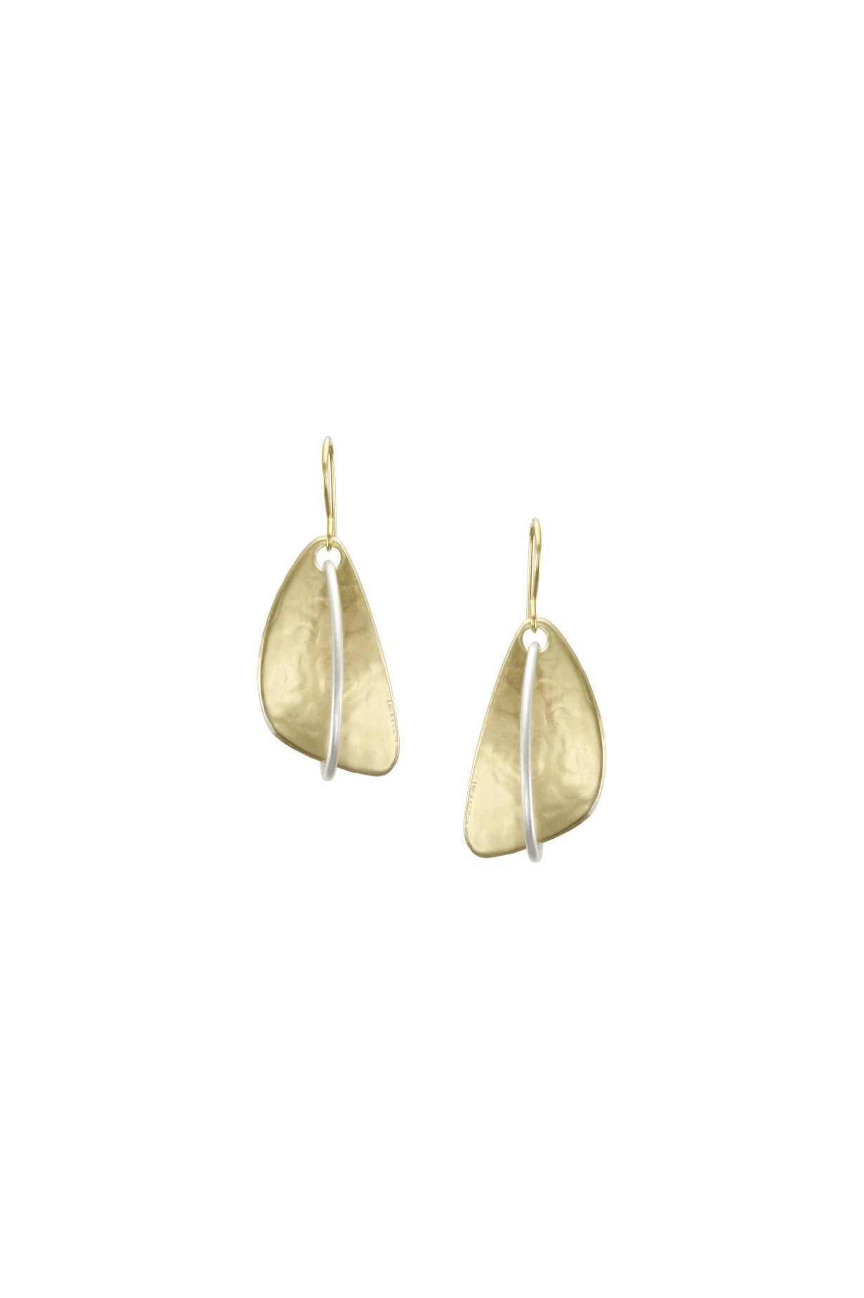 Triangle with Interlocking Ring Earring