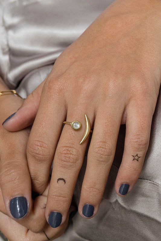 Waning Crescent Ring