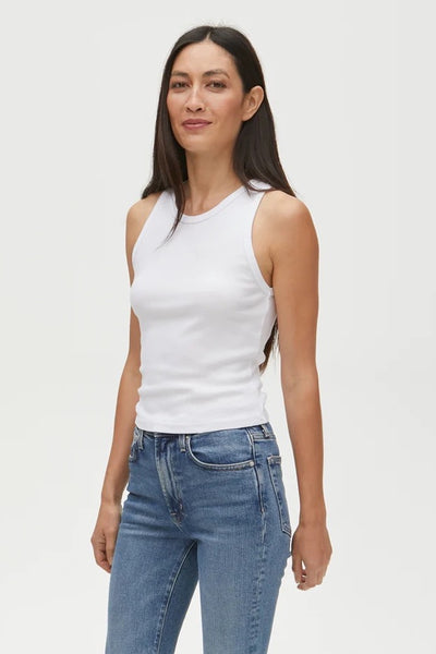 White Kendall Cropped Tank