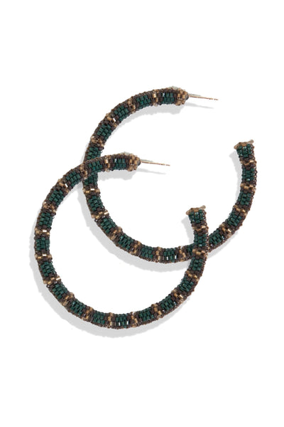 Large Beads Hoop Earrings
