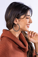 Large Beads Hoop Earrings