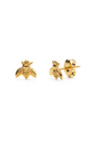 Gold Honey Bee Stud Earrings