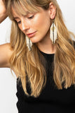 Luxe Diamond Stripe Fringe Earring