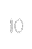 Large Silver Tube Hoops