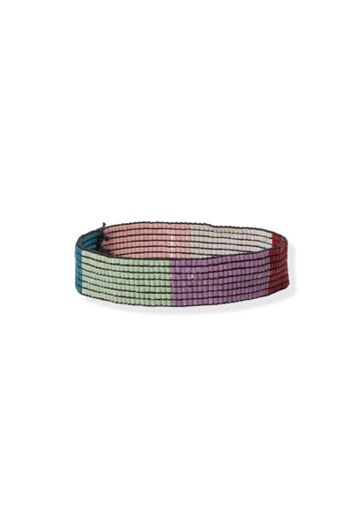 Lilac Color Block Small Stretch Bracelet