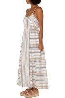 Striped Smocked Back Maxi Dress