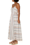 Striped Smocked Back Maxi Dress