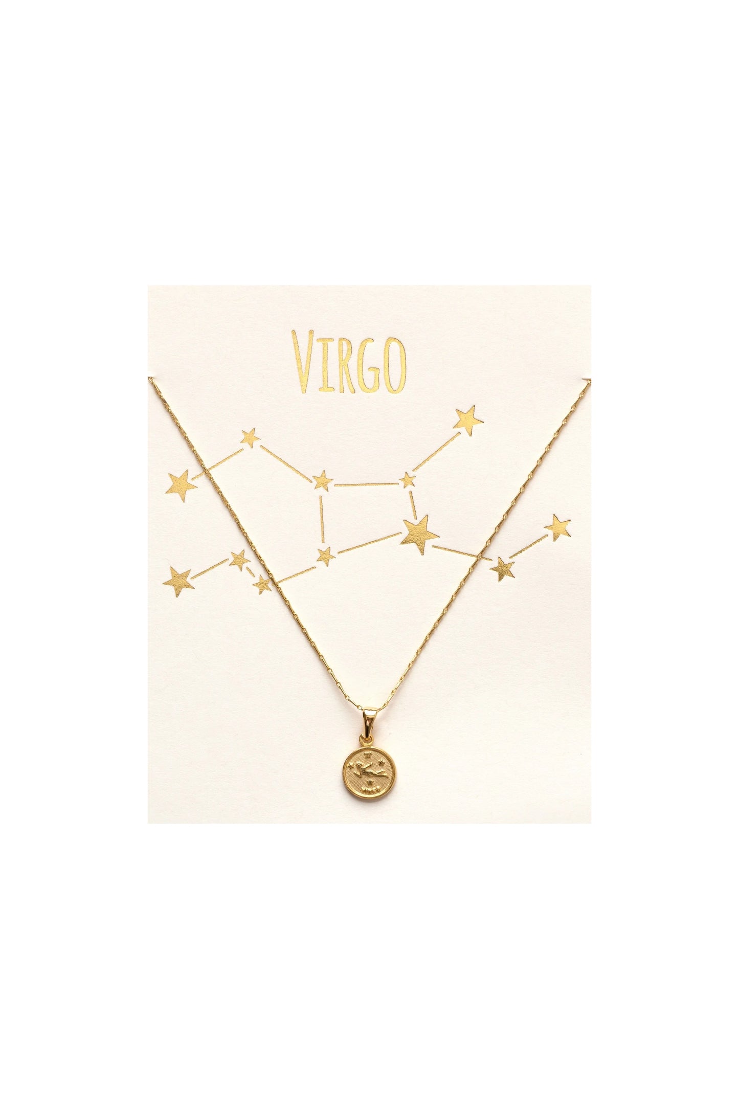 Virgo Zodiac Card Necklace
