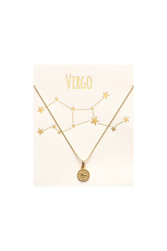 Virgo Zodiac Card Necklace