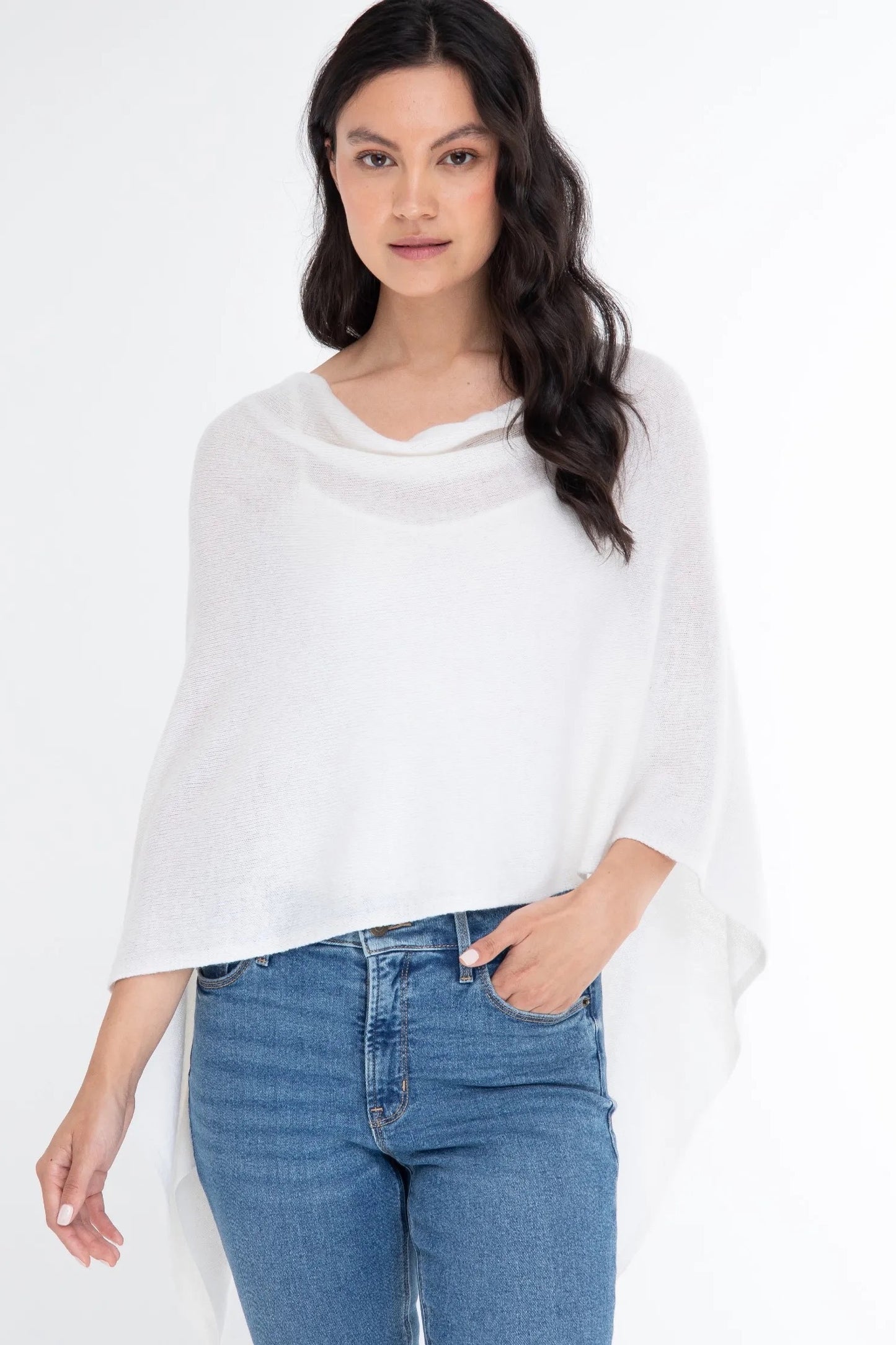 100% Cashmere Drape Topper